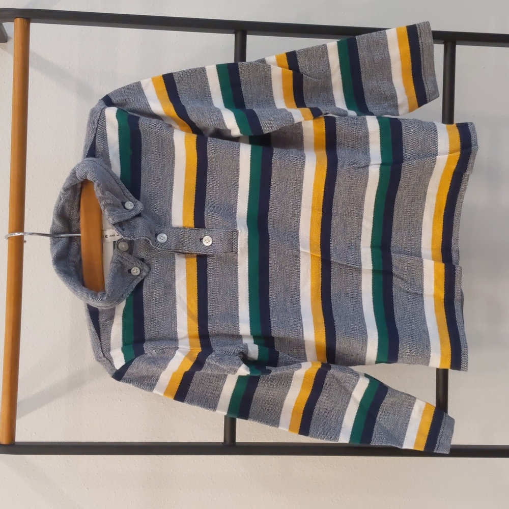 Size 4 Janie and Jack long sleeve cotton stripe tee